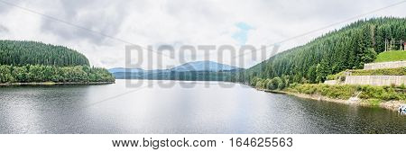 The Dam And Lake Oasa, River Sebes, Pine Forests, Sureanu Mountains