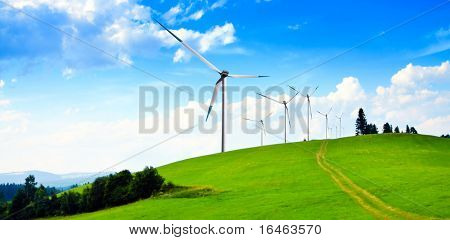 Rüzgar türbinleri panorama