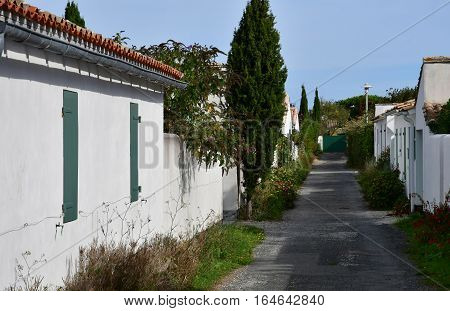 Loix France - september 26 2016 : the picturesque village in autumn