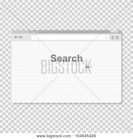 Browser Window Internet Search In A Flat Style