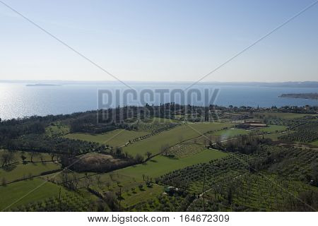 Garda lake from Rocca di Manerba - Lombardy - Italy