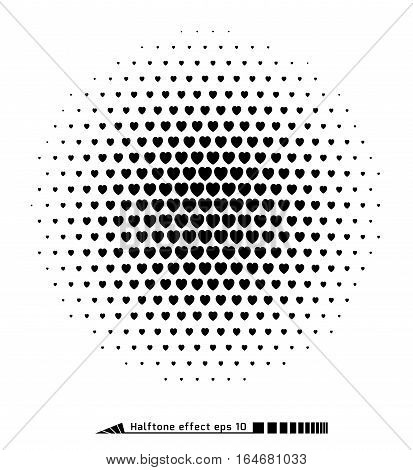 Vector. Halftone Pattern Effect. No Gradient.