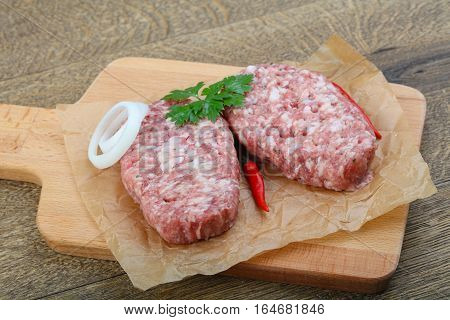 Raw Burget Cutlet