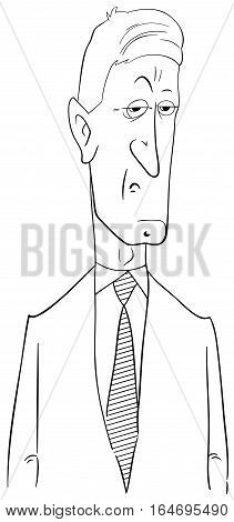 Black And White Politician Cartoon