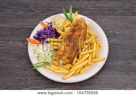 Traditional polish dish roasted cutlet de volaille