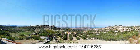 island of Crete high mountains panorama trees olives