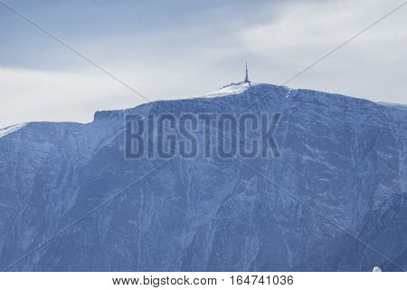 Bucegi Mountains In Winter Time.bucegi Mountain Landscape In The Winter Season With Snow Covering Th