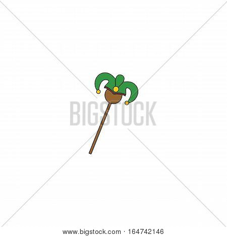 Wildcard stick vector illustration isolated on a white background.