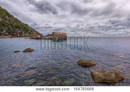 Sea landscape on Tao's island in Thailand