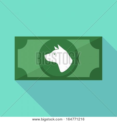 Long Shadow Bank Note With  A Dog Head
