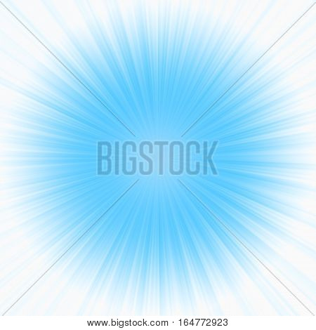 Blue abstract glowing beam of radiant star background