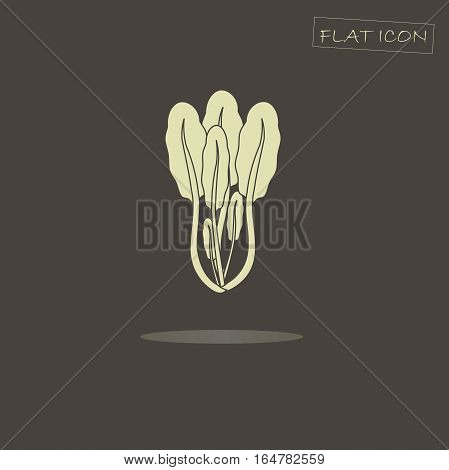 Light mangold on black, flat icon vector illustration