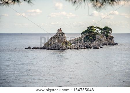 Sveta Nedelya Church on the island near Petrovac