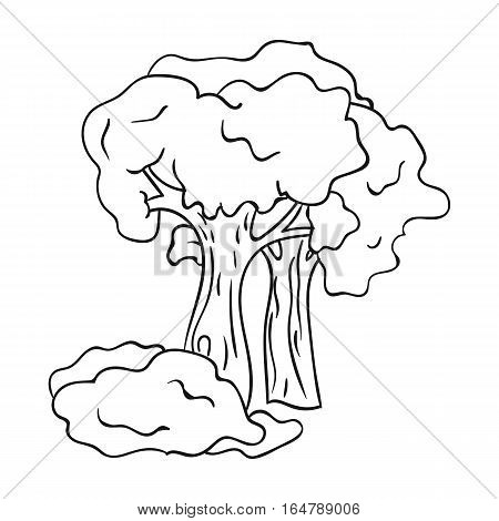 Paintball playing field icon in outline design isolated on white background. Paintball symbol stock vector illustration.