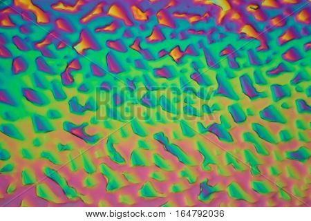 Xylitol crystals under the microscope and in polarized light. Xylitol is a sugar alcohol and used as sweetener.