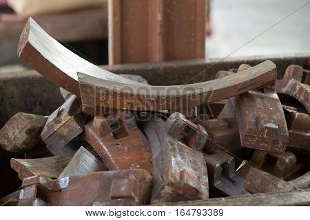 old brake block use for the train