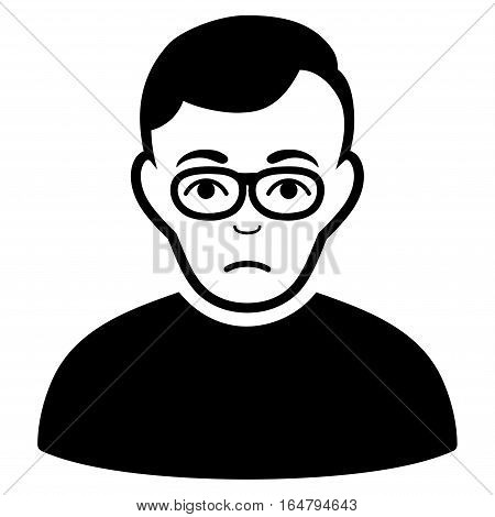 Downer vector icon. Flat black symbol. Pictogram is isolated on a white background. Designed for web and software interfaces.