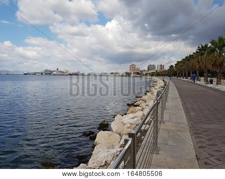 Panorama of Cagliari city, Sardinia, Mediterranean, Italy