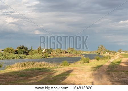 A late afternoon view of the Riet River (reed river) at Ritchie a small town in the Northern Cape Province