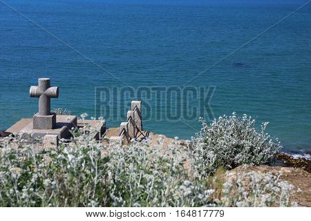 Grave of Francois Rene de Chateaubriand on the isle of Grand Be