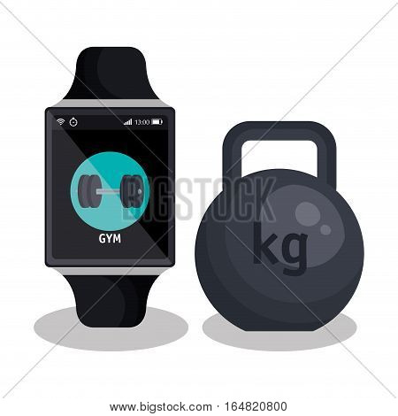 weareable technology with healthy lifestyle vector illustration design