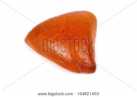 Triangle pirozhok isolated over clear white background