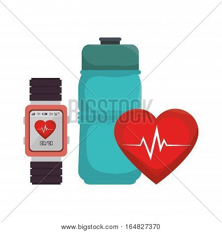 weareable technology with healthy lifestyle vector illustration design