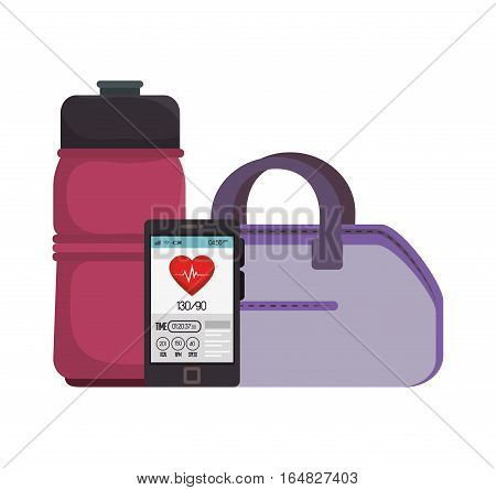weareable technology with healthy lifestyle vector illustration design