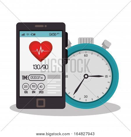 weareable technology with healthy lifestyle vector illustration design