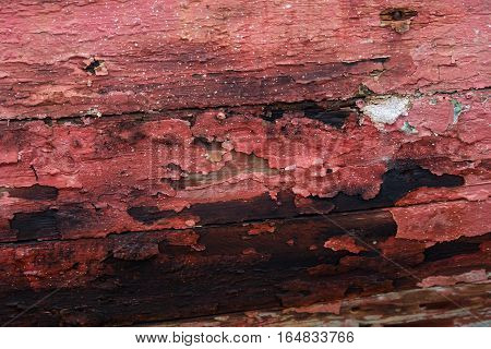 Skewed Maroon Painted Wooden Panels