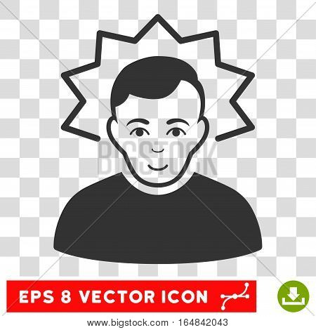 Inventor EPS vector pictogram. Illustration style is flat iconic gray symbol on chess transparent background.