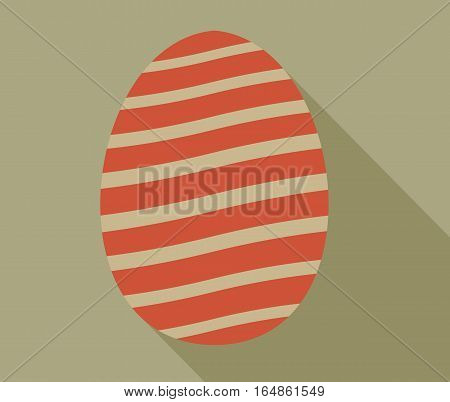easter egg with long shadow. Vector illusrtation.