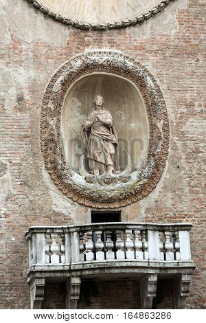 The Palazzo della Ragione with the Torre dell'Orologio (