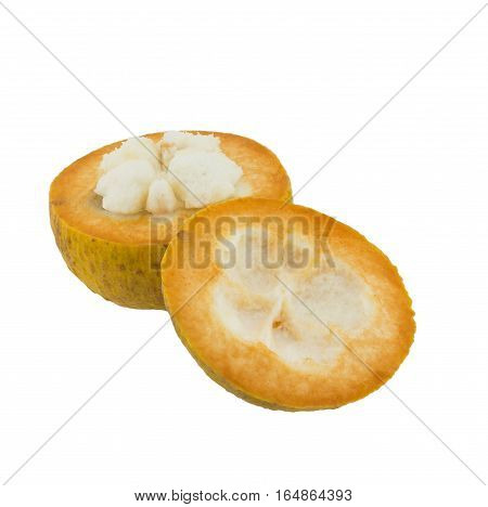 Sentul yellow isolated on a white background.