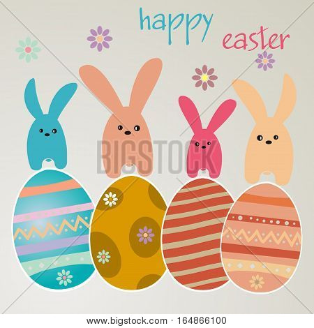 Easter holiday - rabbits and Easter eggs