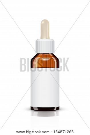 A bottle of nose drops isolated on a white background