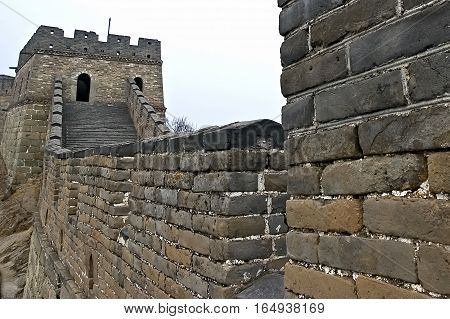 The Great Wall of China in early spring; one of a series of pictures. This image has been enhanced with a HRD filter to make the details and colors pop.