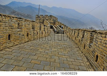 The Great Wall of China in early spring; one of a series of pictures. This image has been enhanced with a HRD filter to make the details and colors pop.