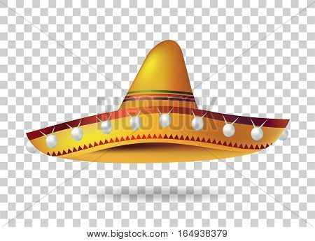 Mexican Sombrero Hat. headwear. Mexico. Vector illustration