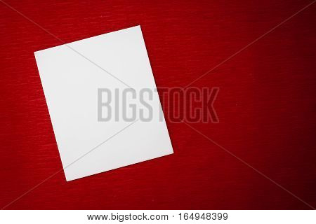 Paper for text on a red background