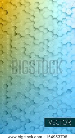 Hexagonal vector background. Structure illustration. Minimal pattern for web banner