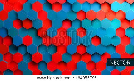 Hexagonal vector background. Toxic backdrop. Technology impression. for web