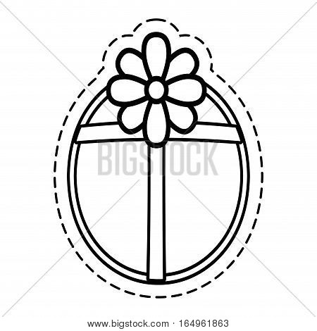 gift box ribbon parcel surprise cut line vector illustration eps 10