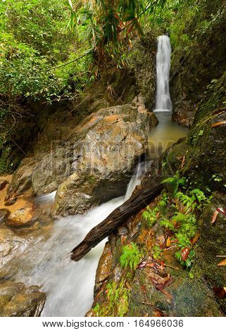 Beautiful nature of Bangpae waterfall at Phuket province Thailand.