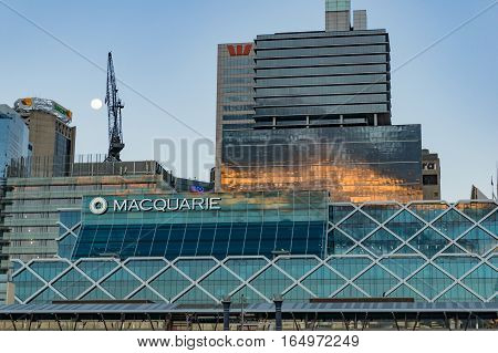 Sydney Central Business District Skyline With Macquarie Building