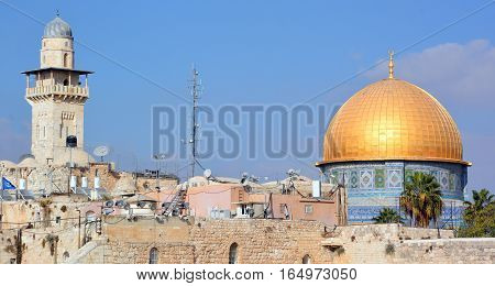 JERUSALEM ISRAEL 23 10 16: Temple Mount known as the the Noble Sanctuary of Jerusalem located in the Old City of Jerusalem, is one of the most important religious sites in the world.