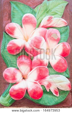 Red flower wall for texture or background
