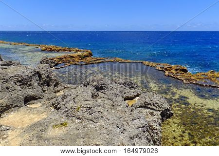 Coastline On The Southern Part Of Tongatapu Island In Tonga