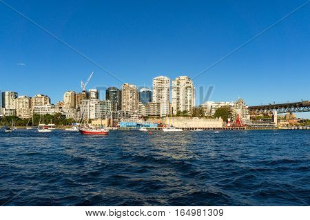 Sydney Cityscape Of Milsons Point And Lavender Bay