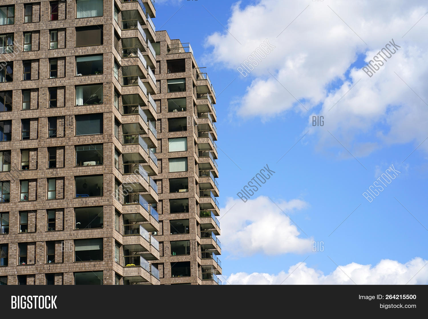 Modern Multi Y Image Photo Free Trial Stock Modern Multi Y Building On The Sky Background Balconies In Apartment Buildings New Neighborhood Residential